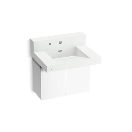 Kohler Constellation 30In Wall-Mount Lavatory System With Backsplash In Miami White 81024-BPW-KEH